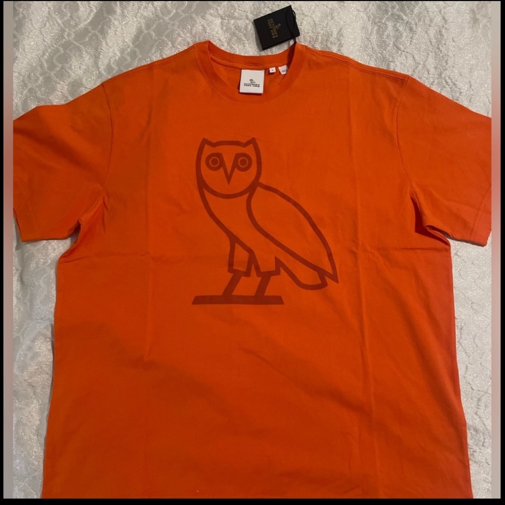 OVO Bold Orange Tee with Signature Owl